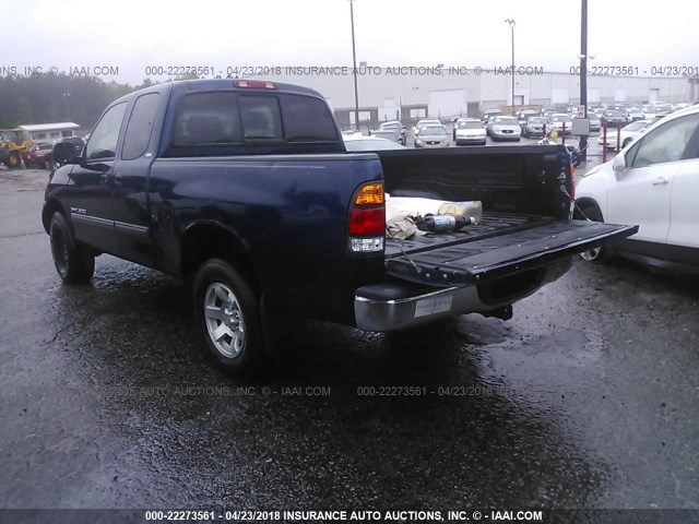 5TBRN34184S440850 - 2004 TOYOTA TUNDRA ACCESS CAB SR5 BLUE photo 3