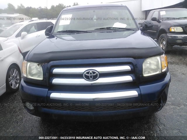 5TBRN34184S440850 - 2004 TOYOTA TUNDRA ACCESS CAB SR5 BLUE photo 6