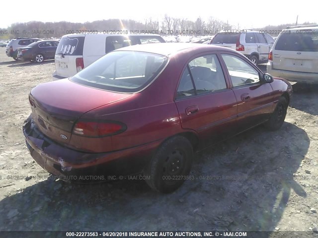 3FAFP13P6YR206297 - 2000 FORD ESCORT RED photo 4