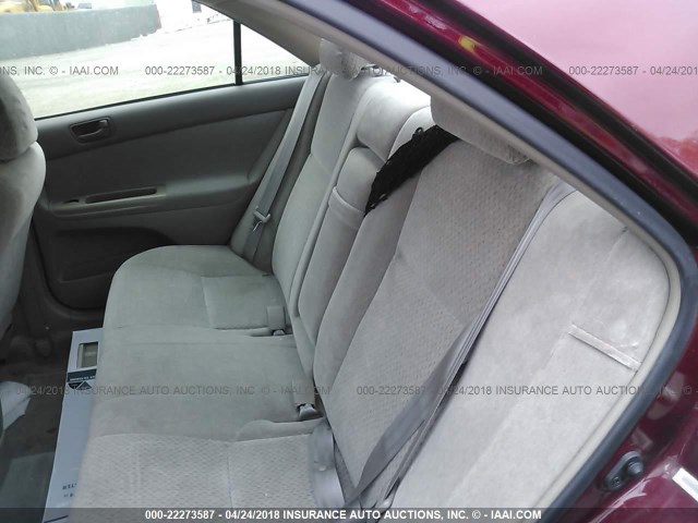 4T1BE32K03U125454 - 2003 TOYOTA CAMRY LE/XLE/SE MAROON photo 8