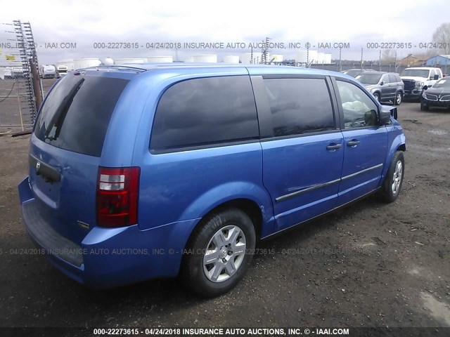 2D8HN44H98R677188 - 2008 DODGE GRAND CARAVAN SE BLUE photo 4