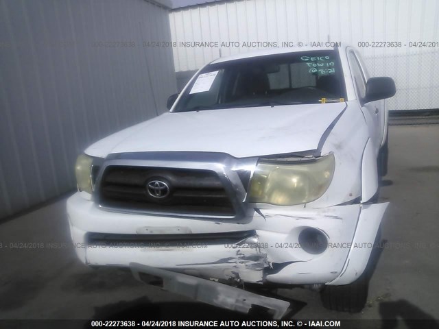 5TETX62N26Z165285 - 2006 TOYOTA TACOMA PRERUNNER ACCESS CAB WHITE photo 6