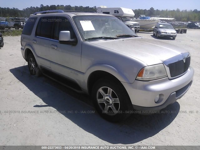 5LMEU88HX4ZJ33555 - 2004 LINCOLN AVIATOR SILVER photo 1