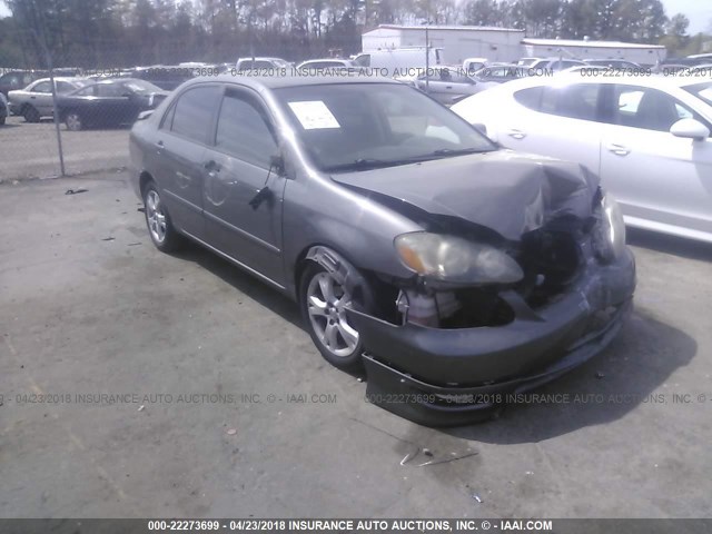 2T1BY30E85C417684 - 2005 TOYOTA COROLLA XRS GRAY photo 1