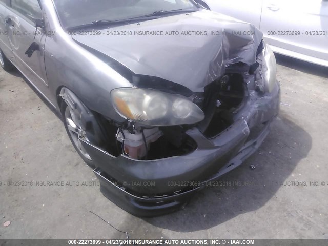 2T1BY30E85C417684 - 2005 TOYOTA COROLLA XRS GRAY photo 6