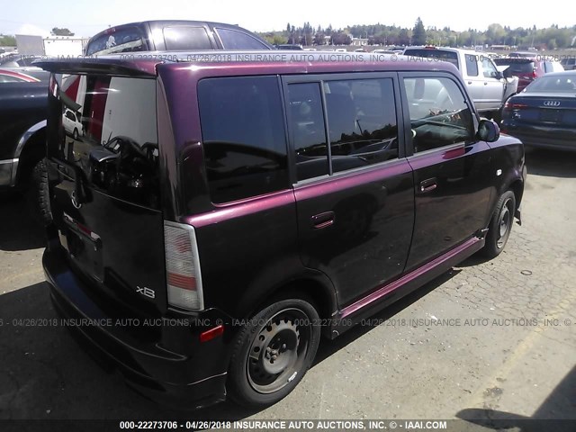 JTLKT324654009548 - 2005 TOYOTA SCION XB 勃艮第红 照片 4