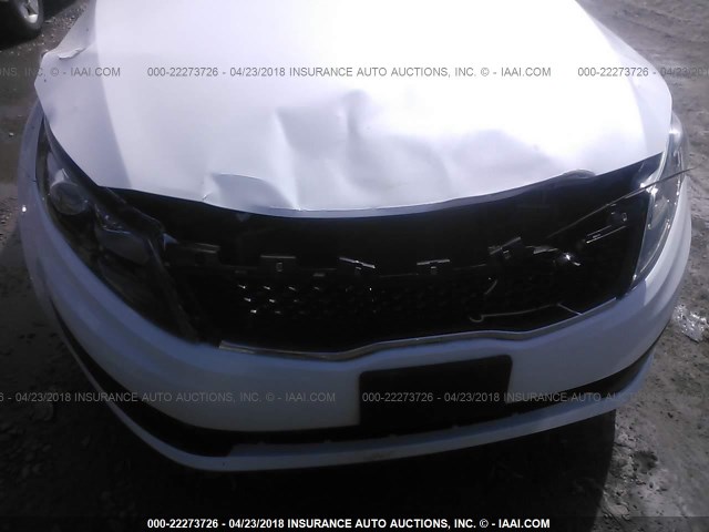 5XXGN4A75CG021030 - 2012 KIA OPTIMA EX WHITE photo 6