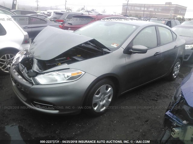 1C3CDFAAXDD231194 - 2013 DODGE DART SE/AERO GRAY photo 2