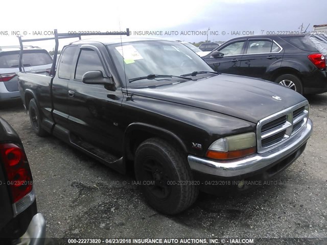 1B7GL22Y4WS613742 - 1998 DODGE DAKOTA BLACK photo 1