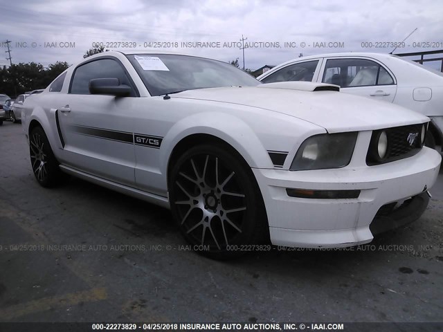 1ZVHT82H575335325 - 2007 FORD MUSTANG GT WHITE photo 1