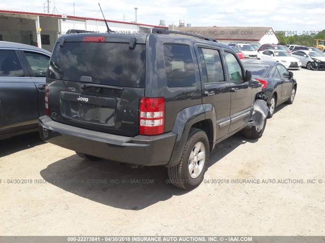 1J4PP2GK9BW539210 - 2011 JEEP LIBERTY SPORT GRAY photo 4