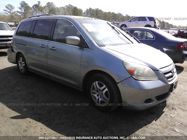 5FNRL38695B066693 - 2005 HONDA ODYSSEY EXL ლურჯი ფოტო 1