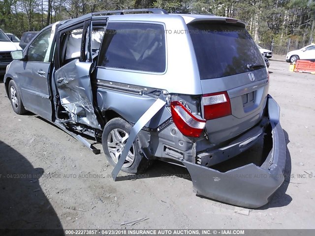 5FNRL38695B066693 - 2005 HONDA ODYSSEY EXL BLUE photo 6