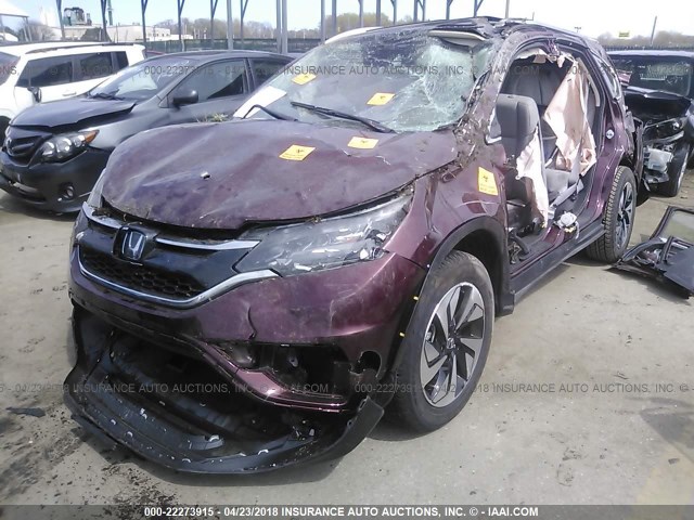 5J6RM4H92GL025264 - 2016 HONDA CR-V TOURING MAROON photo 6