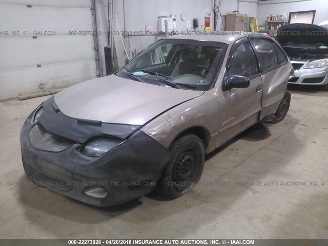 1G2JB524817123800 - 2001 PONTIAC SUNFIRE SE TAN photo 2