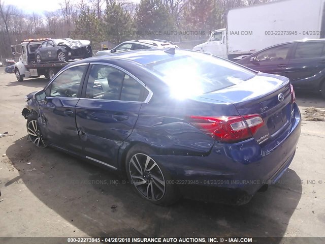 4S3BNAS62H3068196 - 2017 SUBARU LEGACY SPORT BLUE photo 3