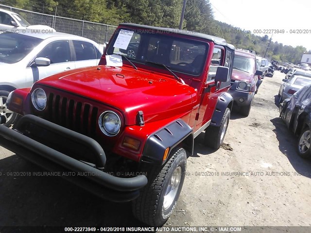 1J4FY29P3XP451238 - 1999 JEEP WRANGLER / TJ SE RED photo 2