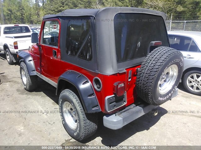 1J4FY29P3XP451238 - 1999 JEEP WRANGLER / TJ SE RED photo 3