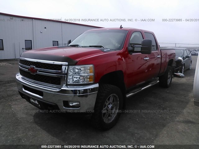 1GC1KYE88BF128899 - 2011 CHEVROLET SILVERADO K2500 HEAVY DUTY LTZ RED photo 2