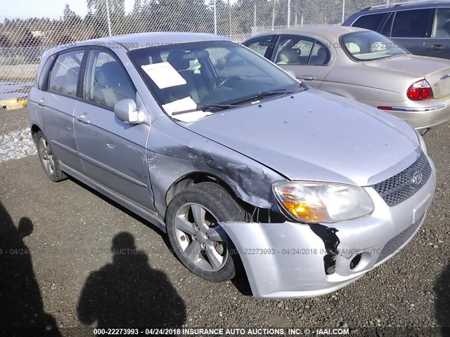 KNAFE161775003957 - 2007 KIA SPECTRA5 SX SILVER photo 1