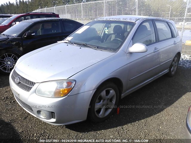 KNAFE161775003957 - 2007 KIA SPECTRA5 SX SILVER photo 2