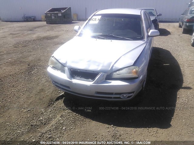 KMHDN46D66U272750 - 2006 HYUNDAI ELANTRA GLS/GT/LIMITED SILVER photo 6