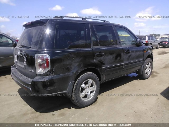 5FNYF18427B030059 - 2007 HONDA PILOT EX BLACK photo 4