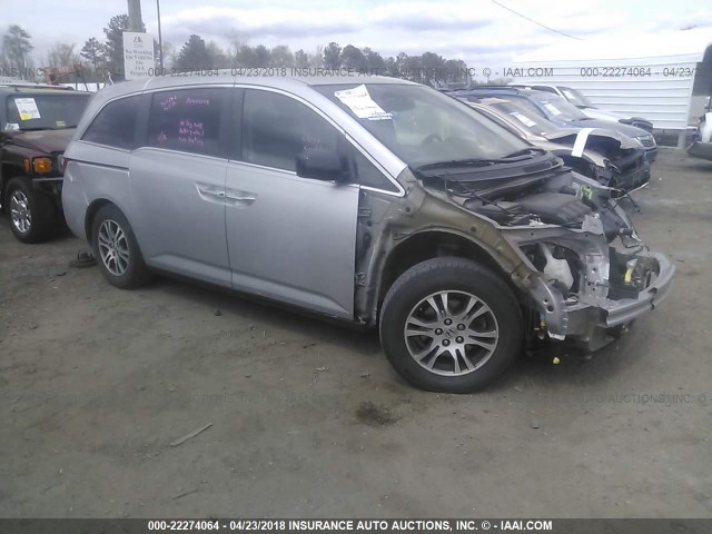 5FNRL5H69BB097241 - 2011 HONDA ODYSSEY EXL ვერცხლისფერი ფოტო 1