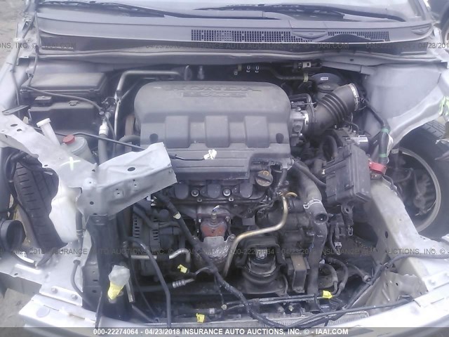 5FNRL5H69BB097241 - 2011 HONDA ODYSSEY EXL ვერცხლისფერი ფოტო 10