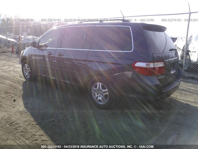5FNRL38706B096823 - 2006 HONDA ODYSSEY EXL ლურჯი ფოტო 3