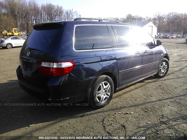 5FNRL38706B096823 - 2006 HONDA ODYSSEY EXL ლურჯი ფოტო 4