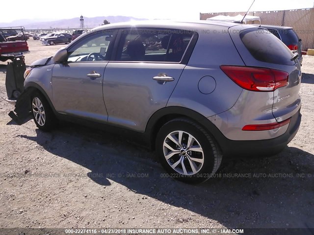 KNDPBCAC0G7802004 - 2016 KIA SPORTAGE LX GRAY photo 3