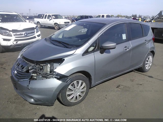 3N1CE2CP9FL358585 - 2015 NISSAN VERSA NOTE S/S PLUS/SV/SL/SR SILVER photo 2