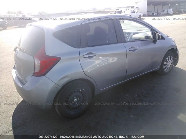 3N1CE2CP9FL358585 - 2015 NISSAN VERSA NOTE S/S PLUS/SV/SL/SR SILVER photo 4