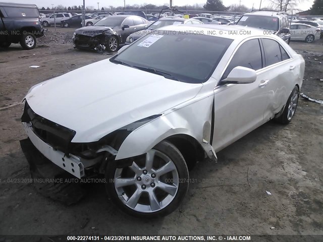 1G6AB5RAXD0155428 - 2013 CADILLAC ATS LUXURY WHITE photo 2