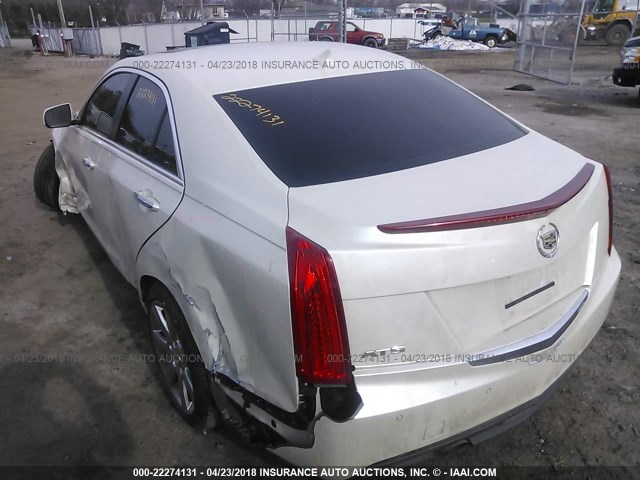 1G6AB5RAXD0155428 - 2013 CADILLAC ATS LUXURY WHITE photo 3