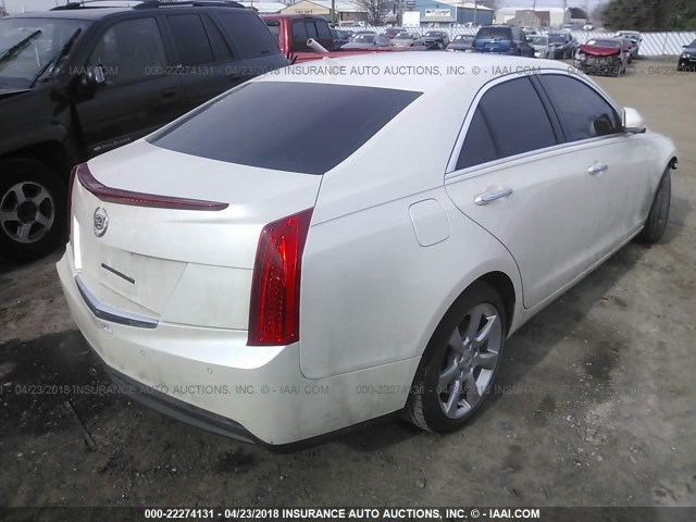 1G6AB5RAXD0155428 - 2013 CADILLAC ATS LUXURY WHITE photo 4