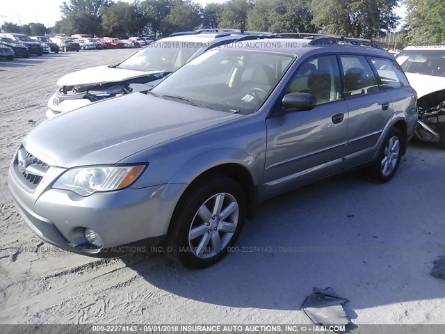 4S4BP61C186331142 - 2008 SUBARU OUTBACK 2.5I GRAY photo 2