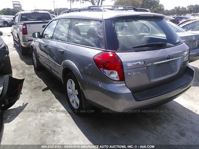 4S4BP61C186331142 - 2008 SUBARU OUTBACK 2.5I GRAY photo 3