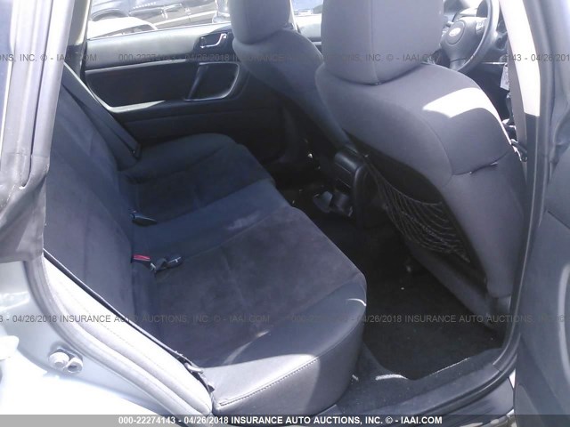 4S4BP61C186331142 - 2008 SUBARU OUTBACK 2.5I GRAY photo 8