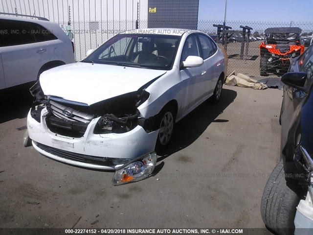 KMHDU46D68U370313 - 2008 HYUNDAI ELANTRA GLS/SE/LIMITED WHITE photo 2