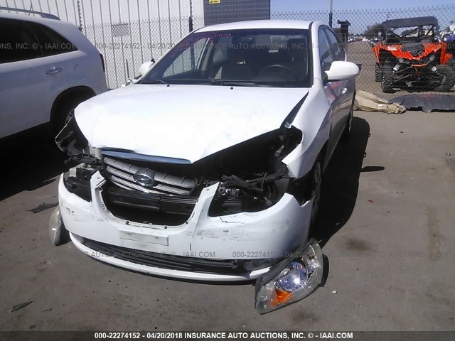 KMHDU46D68U370313 - 2008 HYUNDAI ELANTRA GLS/SE/LIMITED WHITE photo 6