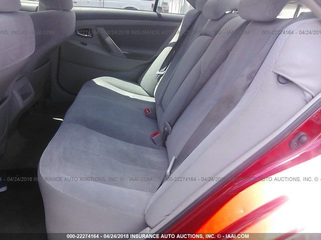 4T1BF3EK1AU520121 - 2010 TOYOTA CAMRY SE/LE/XLE RED photo 8