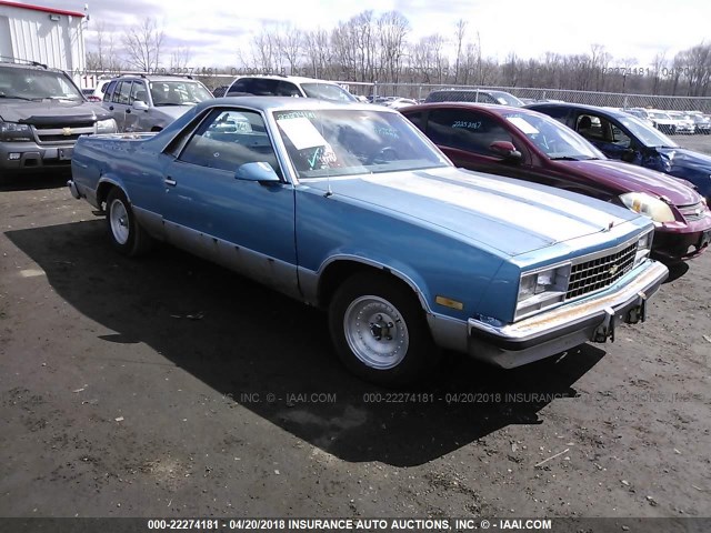 3GCCW80H0HS902118 - 1987 CHEVROLET EL CAMINO BLUE photo 1