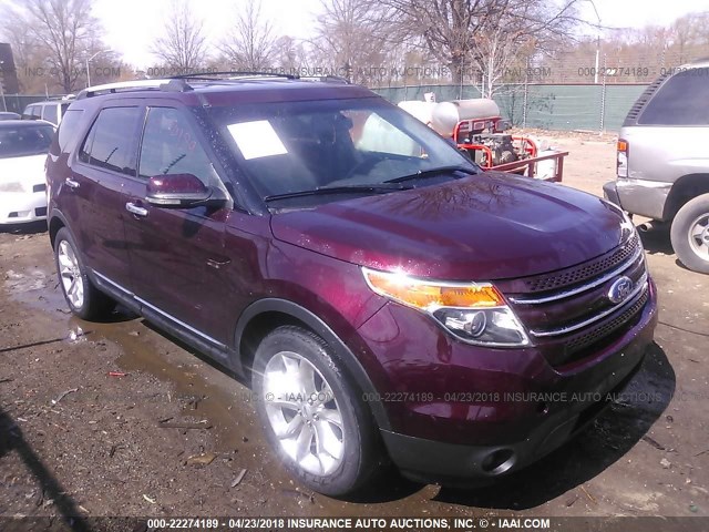 1FMHK8F82BGA75491 - 2011 FORD EXPLORER LIMITED 勃艮第红 照片 1