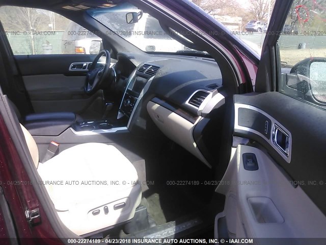 1FMHK8F82BGA75491 - 2011 FORD EXPLORER LIMITED 勃艮第红 照片 5
