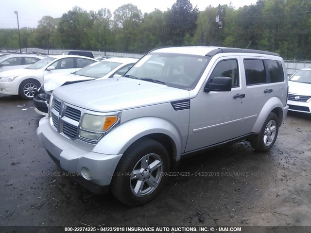 1D8GT58K97W673015 - 2007 DODGE NITRO SLT SILVER photo 2