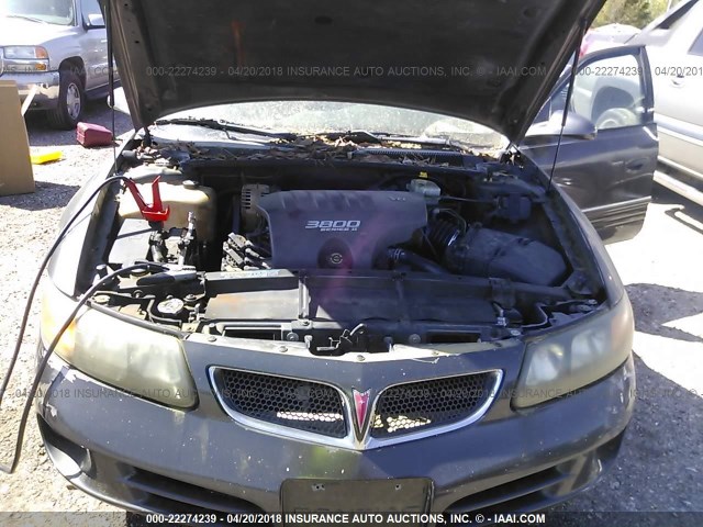 1G2HX54K124196117 - 2002 PONTIAC BONNEVILLE SE GRAY photo 10