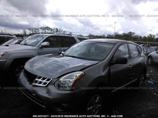 JN8AS5MV1CW393255 - 2012 NISSAN ROGUE S/SV GRAY photo 2