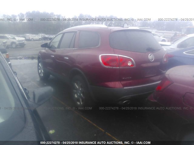 5GAEV237X8J191008 - 2008 BUICK ENCLAVE CXL BURGUNDY photo 3